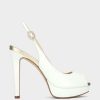 Calzado Pedro Miralles | Peeptoes De Piel Escama Blanco