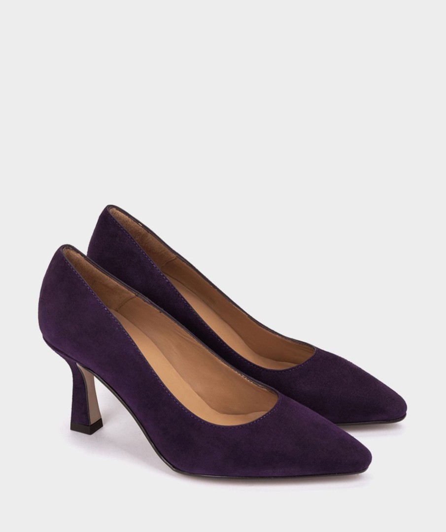 Calzado Pedro Miralles | Zapatos De Tacon Y Punta Fina Amalfi Morado