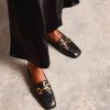 Calzado Pedro Miralles | Mocasines De Piel En Color Negro Seta Negro